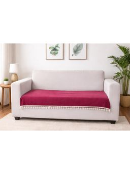 BAJO'S - 3 Sitter Tassel Sofa Cover Maroon