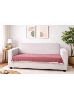 BAJO'S - 3 Sitter Tassel Sofa Cover Rose