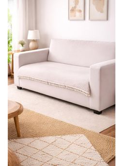 BAJO'S - 3 Sitter Tassel Sofa Cover Cream