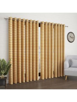 Story@Home - Brown 4 Pc Door Curtain-7 Feet (Pack of 4)