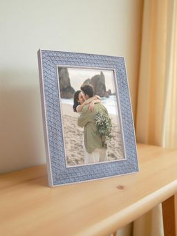 Golden Peacock - Regent Grey Luxe Textured Table Photo Frame - 5 X 7 Inch