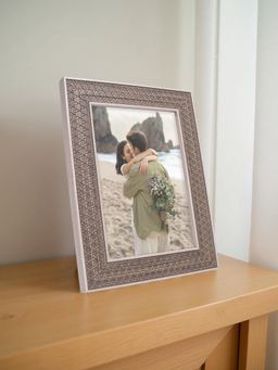 Golden Peacock - Sand Dune Textured Designer Table Photo Frame (5 X 7 Inch)