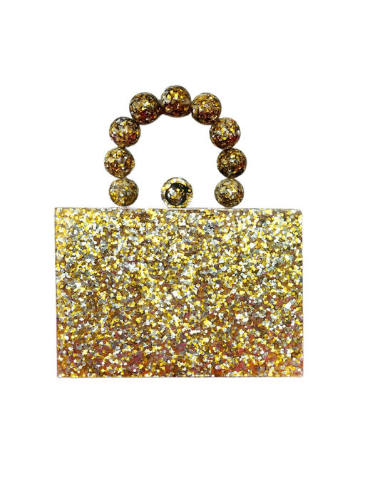 Buy Oceana Clutches Gold Beaded Sparkle Bag Online