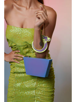 Oceana Clutches - Purple Trapezium Abstract