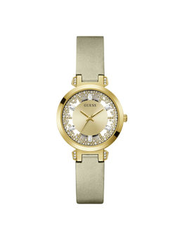 Guess - Women Champagne Round Stainless Steel Dial Analog Watch- Gw0535L4