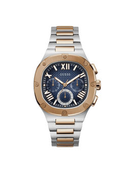 Guess - Men Blue Square Stainless Steel Dial Analog Watch- Gw0572G4