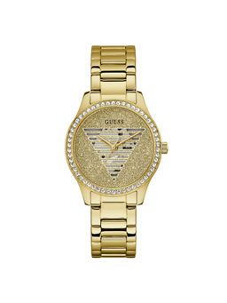Guess - Women Champagne Round Stainless Steel Dial Analog Watch- Gw0605L2