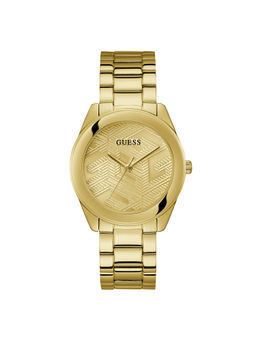 Guess - Women Champagne Round Stainless Steel Dial Analog Watch- Gw0606L2