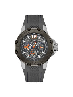 Guess - Men Grey Round Stainless Steel Dial Analog Watch- Gw0640G1