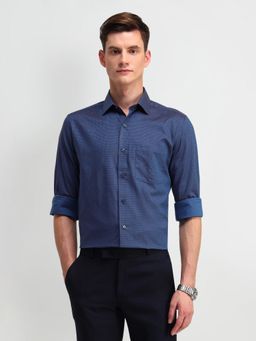 Arrow - Men Cotton Geometric Regular Fit Blue Shirt
