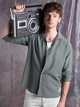 Hubberholme - Men Relaxed Fit Opaque Resort collar Casual Shirt