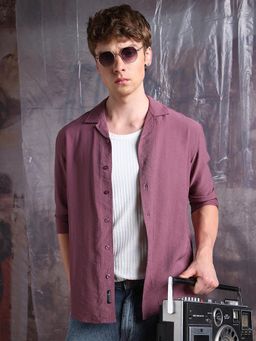 Hubberholme - Men Relaxed Fit Opaque Resort collar Casual Shirt