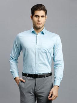 Reid & Taylor - Men Cotton Solid Regular Fit Green Shirt