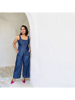 Label Tanvee - Blue Denim Co-Ord Set (Set of 2)