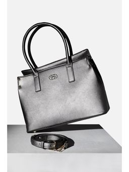 Allen Solly - Women Silver Casual Handbag with Detachable Strap