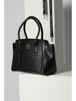 Allen Solly - Women Black Casual Handbag with Detachable Strap