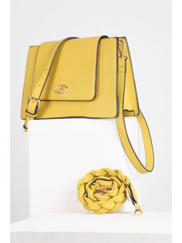 Allen Solly - Women Yellow Casual Sling Bag with two sling belts