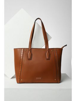 Van Heusen - Women Brown Solid Formal Handbag