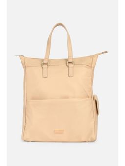 Van Heusen - Women Beige Solid Casual Backpack