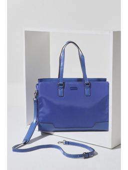 Van Heusen - Women Blue Solid Handbag with Detachable Strap