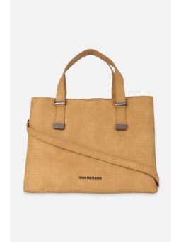 Van Heusen - Women Orange Textured Handbag with Detachable Strap