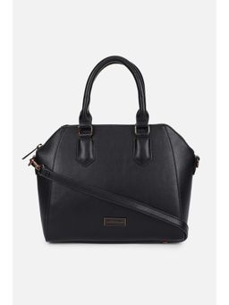 Van Heusen - Women Black Textured Handbag with Detachable Strap