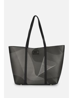 Van Heusen - Women Black Printed Casual Tote Bag