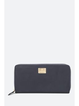 Van Heusen - Women Navy Blue Solid Casual Wallet