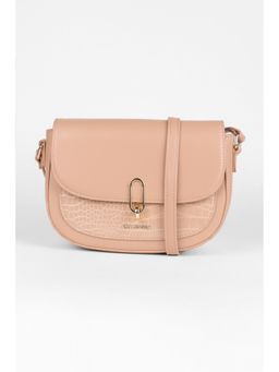 Van Heusen - Women Nude Textured Casual Sling Bag