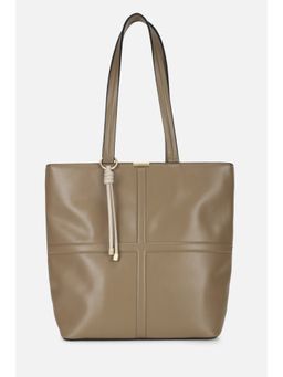 Van Heusen - Women Brown Solid Casual Handbag