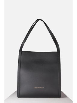 Van Heusen - Women Black Textured Casual Handbag