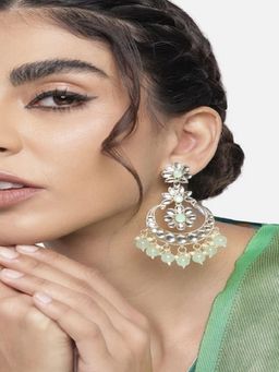 I Jewels - Gold Plated Traditional Handcrafted Kundan Earrings