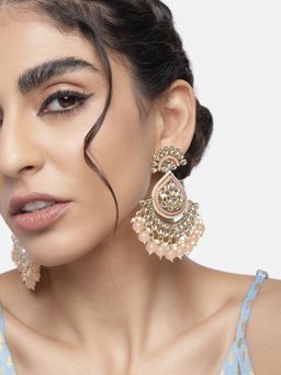 I Jewels - Gold Plated Traditional Handcrafted Kundan Earrings