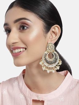 I Jewels - Enamel/Meenakari Big Chandbali Earrings