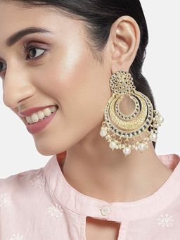 I Jewels - Big Chandbali Earrings