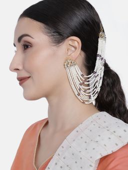 I Jewels - Multi Strand Earring with Ear Chain
