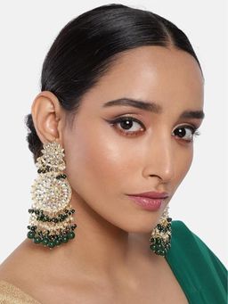 I Jewels - Intricately Designed Traditional Statement Drop Earrings