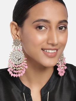 I Jewels - Intricately Designed Traditional Statement Drop Earrings