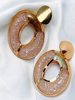 I Jewels - Latest Fashion Stylish Round Shape Chunky Dangle Earrings