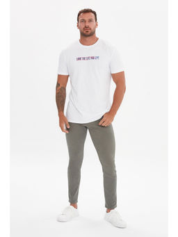 Trendyol - Man White T-Shirt