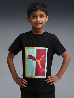 Puma - Ess Box Graphic Boys Black T-Shirt