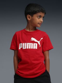 Puma - Red Essentials No.1 Logo Boys Cotton T-Shirt