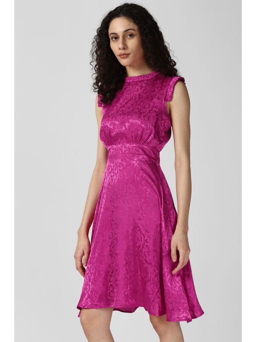 van heusen formal dresses Pink Van Heusen Formal Dress Buy Van Heusen Women Pink Textured Knee Length  Party Dress Online