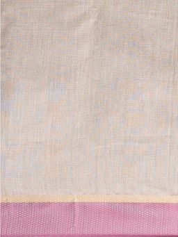 Rajnandini - Womens Beige
                  and Purple Cotton Woven Traditional Saree with
                  Unstitched Blouse - 4