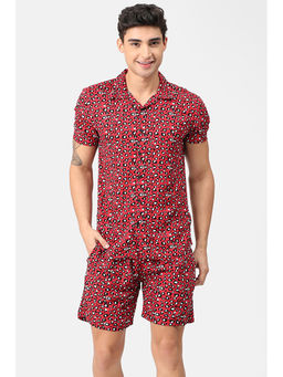 Snitch - Leopard Print Red Co Ords (Set of 2)