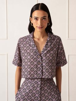 Twenty Dresses by Nykaa Fashion - Mauve Born To Express Shirt
