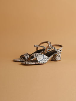 ERIDANI - Animal Print White Zephrya Heels