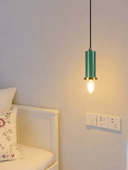 Whispering Homes - Long Chic Pendant Light - Green