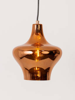 Whispering Homes - Abigail Glass Hanging Pendant lamp - Copper