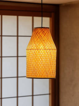 Whispering Homes - Open Bottom Woven Bamboo Pendant Lamp